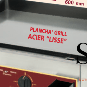 Plancha plaque à snacker ACIER LISSE ELEC