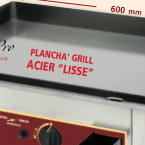 Plancha plaque à snacker ACIER LISSE GAZ