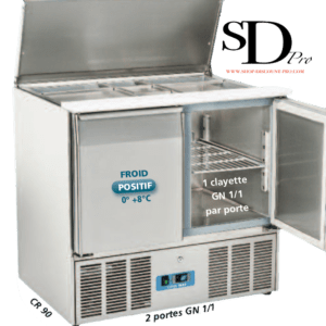 Saladette réfrigérée 2 portes 85Kg
