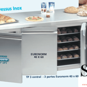 Tour pâtissier réfrigéré inox