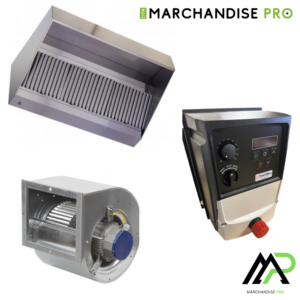 Hotte Inox Professionnelle Trapézoïdale avec Variateur de vitesse